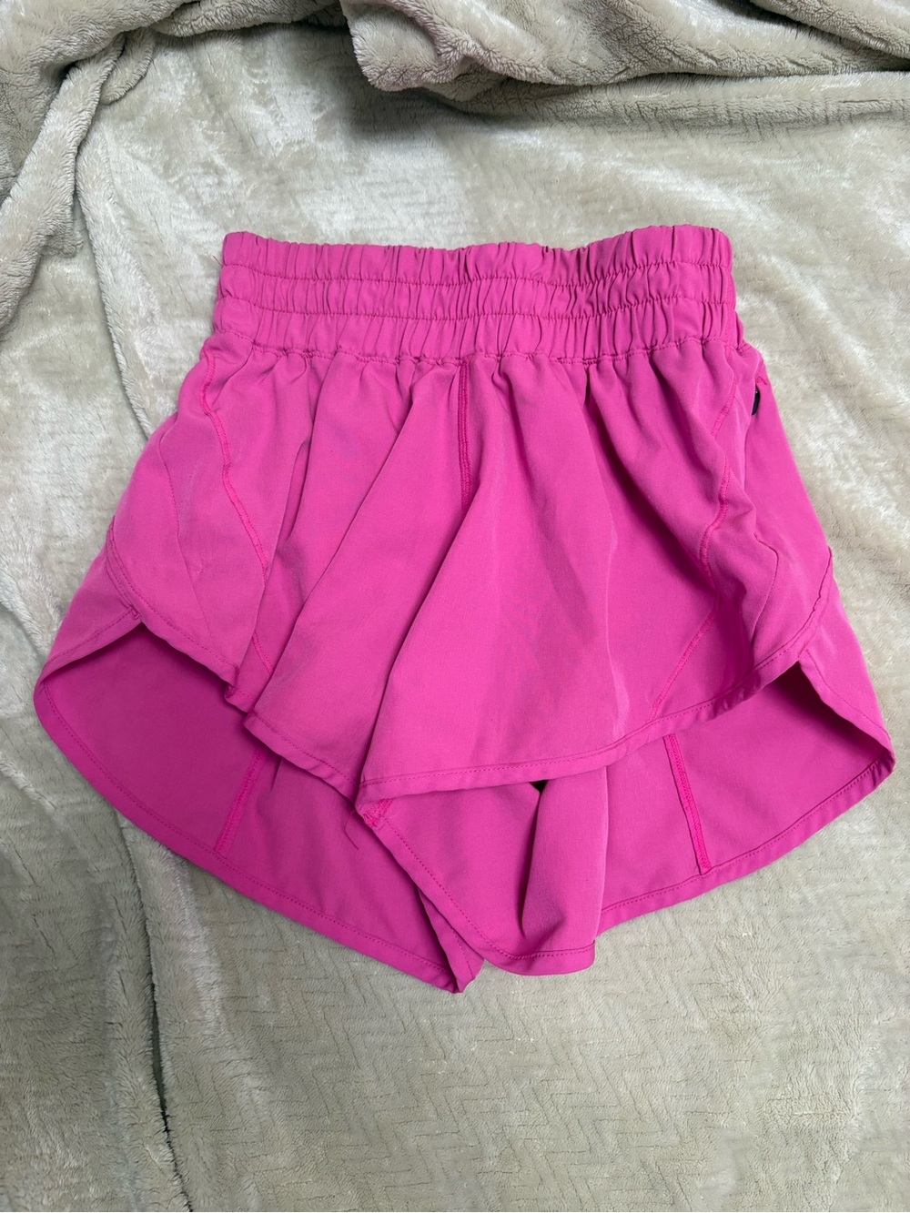 Varsity Hot Pink Layered Athletic Shorts